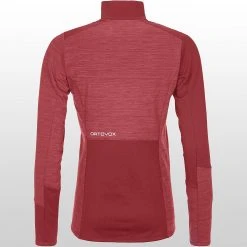 Ortovox Women's Baselayer Tops Fleece Light Zip Neck Top Women's -Outlet Snow Traverse Store DARBLOBLE D4