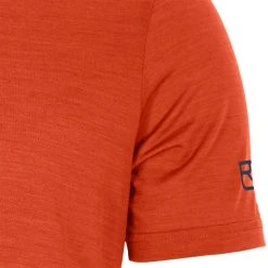 Ortovox Men's Short-Sleeve Performance Shirts 120 Tec Logo T Shirt Men's -Outlet Snow Traverse Store DESORA D6