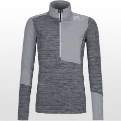 Ortovox Women's Baselayer Tops Fleece Light Zip Neck Top Women's -Outlet Snow Traverse Store GREBLEA D2