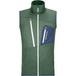 Ortovox Men's Vests Fleece Grid Vest Men's -Outlet Snow Traverse Store GREFOR 1