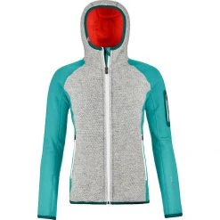 Ortovox Women's Fleece Jackets Fleece Plus Knit Hooded Jacket Women's -Outlet Snow Traverse Store ICEWAT D2 2