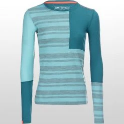 Ortovox Women's Baselayer Tops 185 Rock'N'Wool Long Sleeve Top Women's -Outlet Snow Traverse Store ICEWAT D6