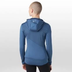 Ortovox Women's Fleece Jackets Fleece Grid Hoodie Women's -Outlet Snow Traverse Store NIGBLU D1 2