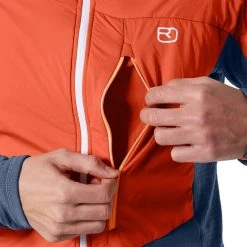 Ortovox Men's Synthetic Insulation Jackets Westalpen Swisswool Hybrid Jacket Men's -Outlet Snow Traverse Store NIGBLU D3 1