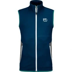 Ortovox Men's Vests Fleece Vest Men's -Outlet Snow Traverse Store PETBLU 1