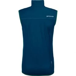 Ortovox Men's Vests Fleece Vest Men's -Outlet Snow Traverse Store PETBLU D1