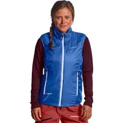 Ortovox Women's Vests Swisswool Piz Grisch Vest Women's -Outlet Snow Traverse Store SKYBLU 5