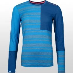 Ortovox Women's Baselayer Tops 185 Rock'N'Wool Long Sleeve Top Women's -Outlet Snow Traverse Store SKYBLU D2 1