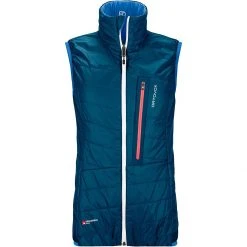 Ortovox Women's Vests Swisswool Piz Grisch Vest Women's -Outlet Snow Traverse Store SKYBLU D3 1