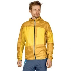 Ortovox Men's Windbreakers Merino Windbreaker Men's -Outlet Snow Traverse Store YEL D1 1