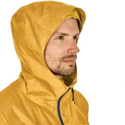 Ortovox Men's Windbreakers Merino Windbreaker Men's -Outlet Snow Traverse Store YEL D4